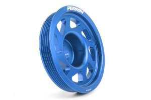 Subaru WRX STI Crank Pulley - Perrin Performance - Lightened - Blue - `04-`21
